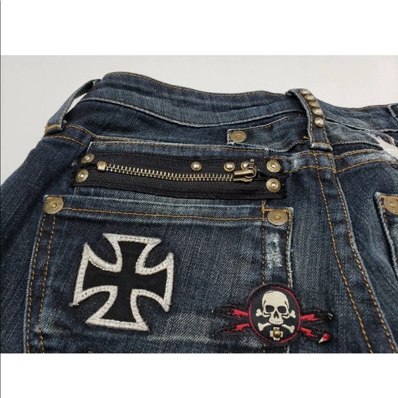 Robin's Dark Jeans Multi Patch Design Size 27 - Picture 5 of 12